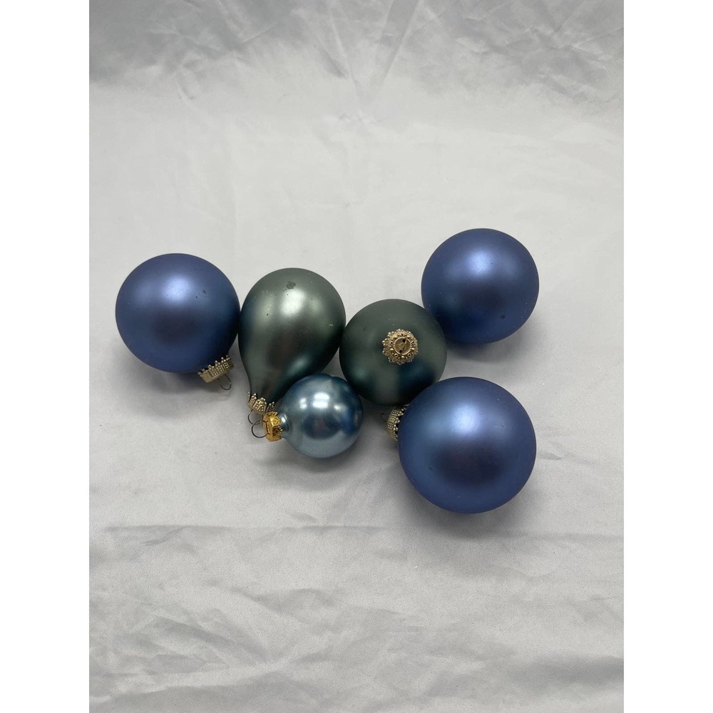 VTG lot of 6 various CBK blown glass ornaments